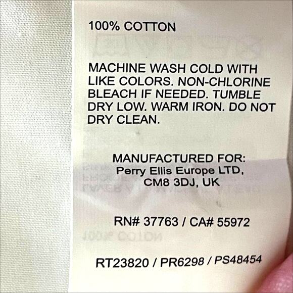 Perry Ellis Short Sleeve Stripe Shirt in Trellis Blue Size Small - Picture 9 of 10